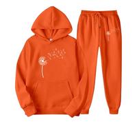 Donna Completi Due Pezzi Tuta Sportiva Completa Autunno Inverno Cotone Elegante Fitness Completo Sportivo Ginnastica 2 Curvy Felpa con Cappuccio e Jogging Pantaloni Set Coordinati Abbigliamento Morbid