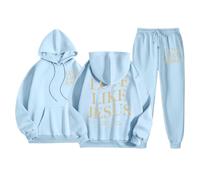 Donna Completi Due Pezzi Tuta Sportiva Completa Autunno Inverno Maniche Lunghe Fitness Cotone Leggera Completo Palestra 2 Felpa con Cappuccio Pantaloni Vita Alta Da Casa Curvy casual alla moda