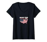 Donna Completo Road Trip USA 2026 | Maglietta con Collo a V
