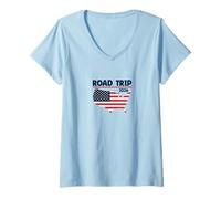 Donna Completo Road Trip USA 2026 | Maglietta con Collo a V
