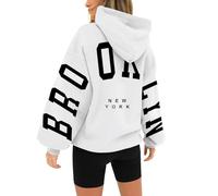 Donna con Cappuccio Giacca Pile da Donnas Autunno Invernale Manica Lunga Cotone Taglie Comode Hoodie Sweatshirt Classico Oversize Pullover 2025 Felpe Natalizie Donna Morbido e Delicato sulla Pelle