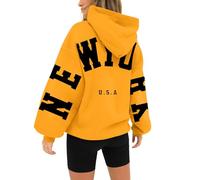 Donna con Cappuccio Giacca Pile da Donnas Autunno Invernale Manica Lunga Cotone Taglie Comode Hoodie Sweatshirt Classico Oversize Pullover 2025 Maglioni Natale Donna Morbido e Delicato sulla Pelle