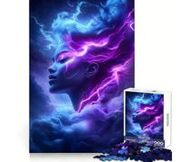Donna con i capelli a forma di fulmine - Puzzle da 1000 pezzi per adulti - Esercizi di logica - Piacevole svago - Bordi netti - Regalo perfetto (38x52cm)