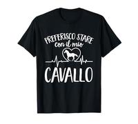 Donna Con Il Mio Cavallo Divertente Cavalli Equitazione Maglietta