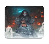 Donna con orsacchiotto Halloween scena spettrale assorbente diatomacee tappetino lavabile cucina scolapiatti tappetino essenziale per la casa