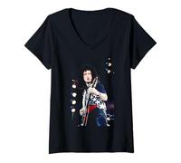 Donna Concerto Tributo a Brian May Queen Freddie Mercury 1992 Maglietta con Collo a V