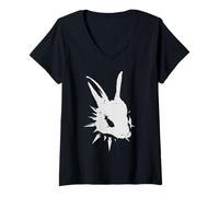 Donna Coniglietto Vintage Y2K Retro Coniglio Cool Graphic Design Maglietta con Collo a V