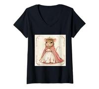 Donna Consiglio Princess Maglietta con Collo a V