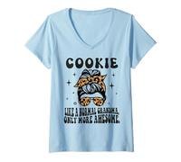 Donna COOKIE Come una nonna normale, solo una fantastica festa della mamma Maglietta con Collo a V