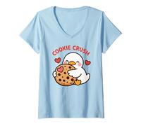 Donna Cookie Crush Kawaii Oca Sweet Love Design Maglietta con Collo a V