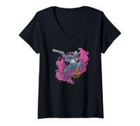 Donna Cool Adventures Costume con Questo Space Cowboy Maglietta con Collo a V