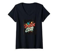 Donna Cool Aggiorna il tuo gioco con fiducia per ragazzi e ragazze Maglietta con Collo a V