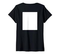 Donna Cool Back Print Blank Abstract White Square Graphic Designs Maglietta con Collo a V