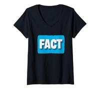 Donna Cool Blue Fact Speech Costume per Ragazzi e Ragazze Maglietta con Collo a V