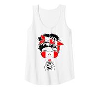 Donna Cool Canadian Coffee Mamma Mamma Ragazza Zia Canada Bandiera Grafica Canotta