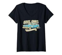 Donna Cool Cars American Classic Maglietta con Collo a V