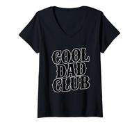 Donna Cool Dad Club Maglietta con Collo a V