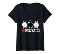 Donna Cool Dare To Be yourself Be Different Cool Maglietta con Collo a V