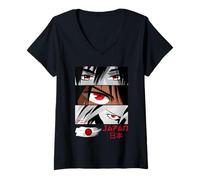 Donna Cool Japanese Anime Manga Warrior Characters Outfit Graphic Maglietta con Collo a V