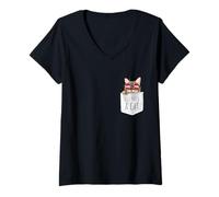 Donna Cool Men's Women's Kids You Need A Cat Funny Meow Meow Cats Maglietta con Collo a V