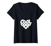 Donna Cool Mom Festa della Mamma Donna per Madri Nonna Figlia Figlia Maglietta con Collo a V
