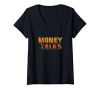 Donna Cool Money Talks Costume per Uomo e Donna Maglietta con Collo a V