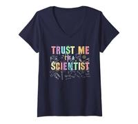 Donna Cool Trust Me I'm A Scientist Biologia Team Teacher Impara Maglietta con Collo a V