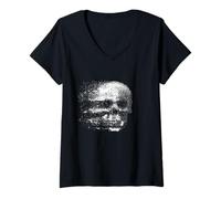 Donna Cool Wild Abstract Skull Novelty Graphic Tees & Cool Designs Maglietta con Collo a V