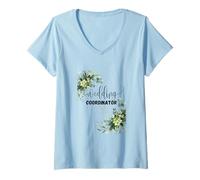 Donna Coordinatore Matrimonio Maglietta con Collo a V