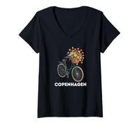 Donna Copenaghen Danimarca/Copenaghen Maglietta con Collo a V