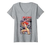 Donna Copertina a Fumetti Red Sonja Jim Lee She-Devil Sword Queen Warrior Maglietta con Collo a V