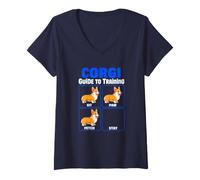 Donna Corgi Guide To Training Funny Corgi Lover Maglietta con Collo a V