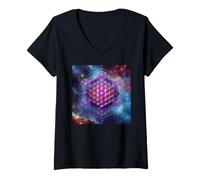 Donna Corona Chakra Anima Saggezza Divina Maglietta con Collo a V