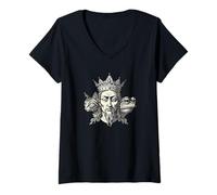 Donna Corona delle Forme nascoste Maglietta con Collo a V
