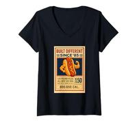 Donna Costruito antage diverso ho ottenuto quel cane in me hot dog Maglietta con Collo a V