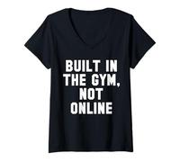 Donna Costruito in The Gym Not Online Statement Design Maglietta con Collo a V