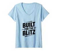 Donna Costruito per Il Blitz Lightning Maglietta con Collo a V