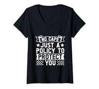 Donna Costume Agente Assicurativo Policy To Protect Medicare Maglietta con Collo a V