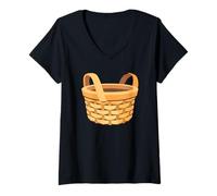 Donna Costume Basket Maglietta con Collo a V