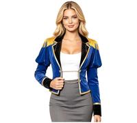 Donna Costume Circo Domatrice Del Da Domatore Di Ringmaster Circus Blu 3XL