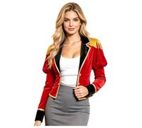 Donna Costume Circo Domatrice Del Da Domatore Di Ringmaster Circus Rosso M