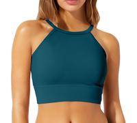 Donna Costume da Bagno Reggiseno Bikini Imbottito con Ferretto Senza Imbottitura in Microfibra Spalline Regolabili Triangolo Fisso Removibile Dura Tutto Il Giorno