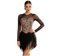 Donna Costume Da Cavernicola Motivo Leopardo Preistoria Cavernicolo Nero M