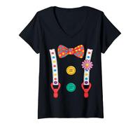 Donna Costume da Clown Maglietta con Collo a V