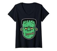 Donna Costume da Mostro di Frankenstein, per Halloween, per Bambini Maglietta con Collo a V