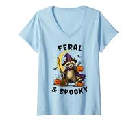 Donna Costume da Procione Selvatico spettrale per Bambini Maglietta con Collo a V