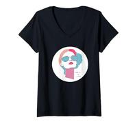 Donna Costume da sogno con testa tra le nuvole Maglietta con Collo a V