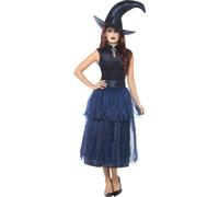 Donna Costume da Strega Adulti Halloween Costume Streghe Completo UK 8-18