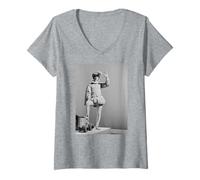 Donna Costume di Francis Drake di Ringo Starr in Giro per i Beatles 1964 Maglietta con Collo a V