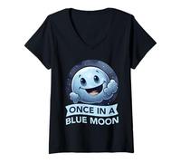 Donna Costume di Halloween da Donna Once in a Blue Moon Maglietta con Collo a V